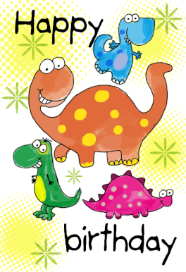 printable birthday cards dinosaur free