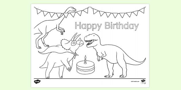 printable birthday cards dinosaur free