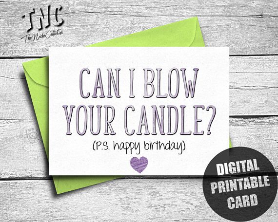Naughty Birthday Card Boyfriend Printable Dirty Birthday Card for ...