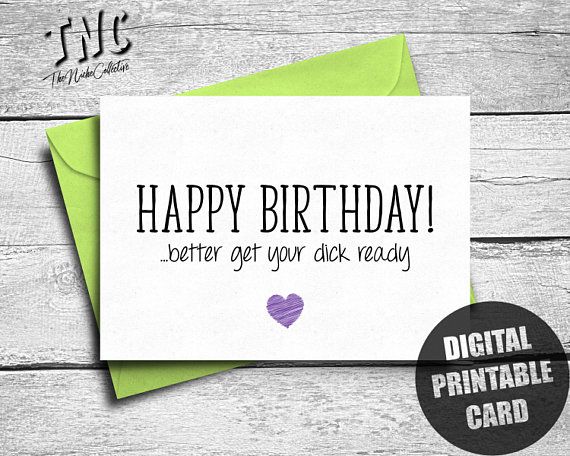 printable birthday cards dirty