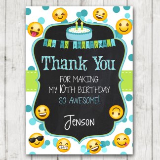 printable birthday cards emoji