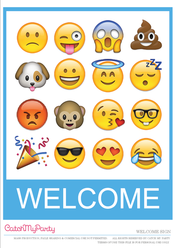 printable birthday cards emoji