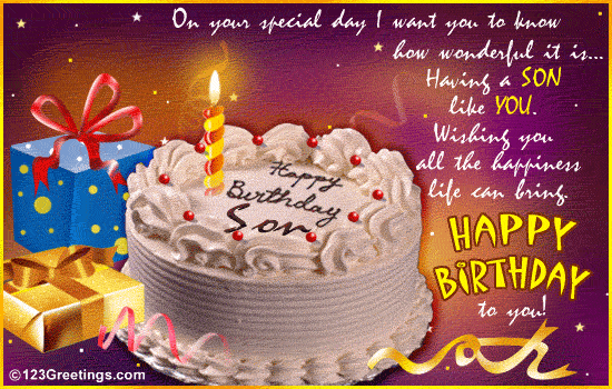 printable birthday cards for a son
