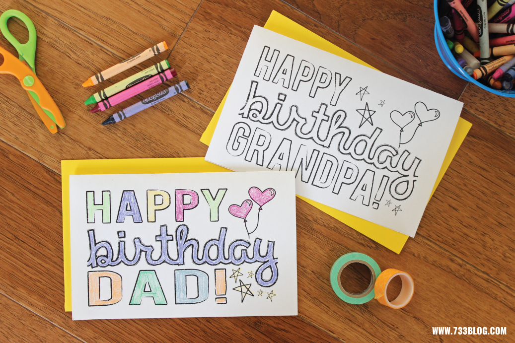 printable birthday cards for dad