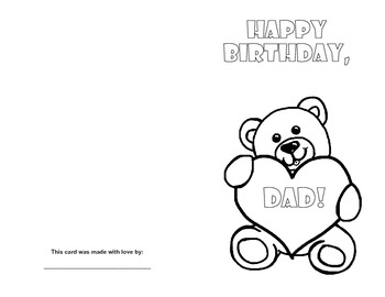 printable birthday cards for dad