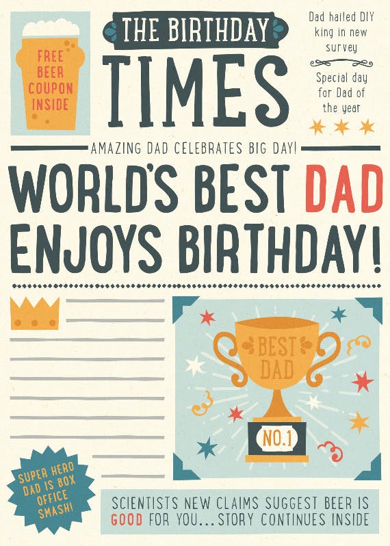 printable birthday cards for dad