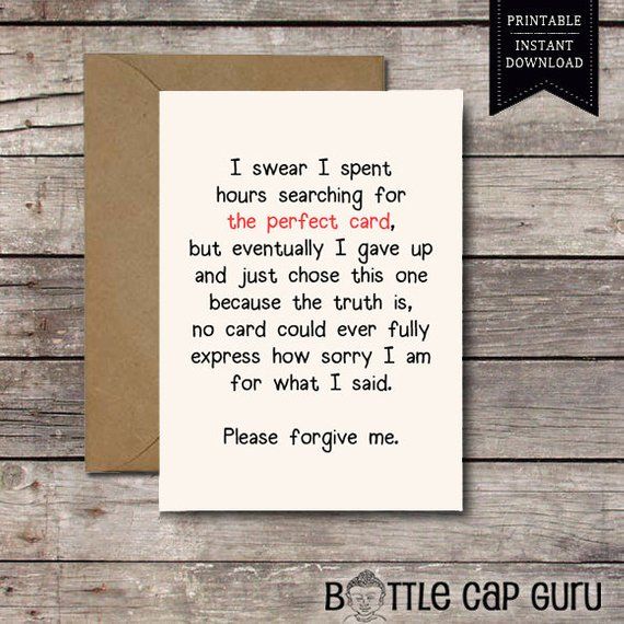 Download THE PERFECT CARD / Please Forgive Me #2 / Im Sorry Card ...