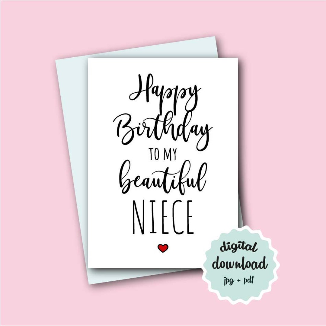 printable birthday cards for my niece
