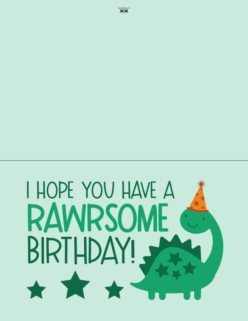 printable birthday cards for one year old