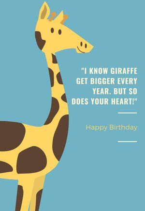 printable birthday cards giraffe