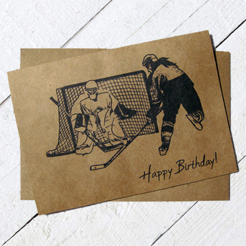 printable birthday cards hockey
