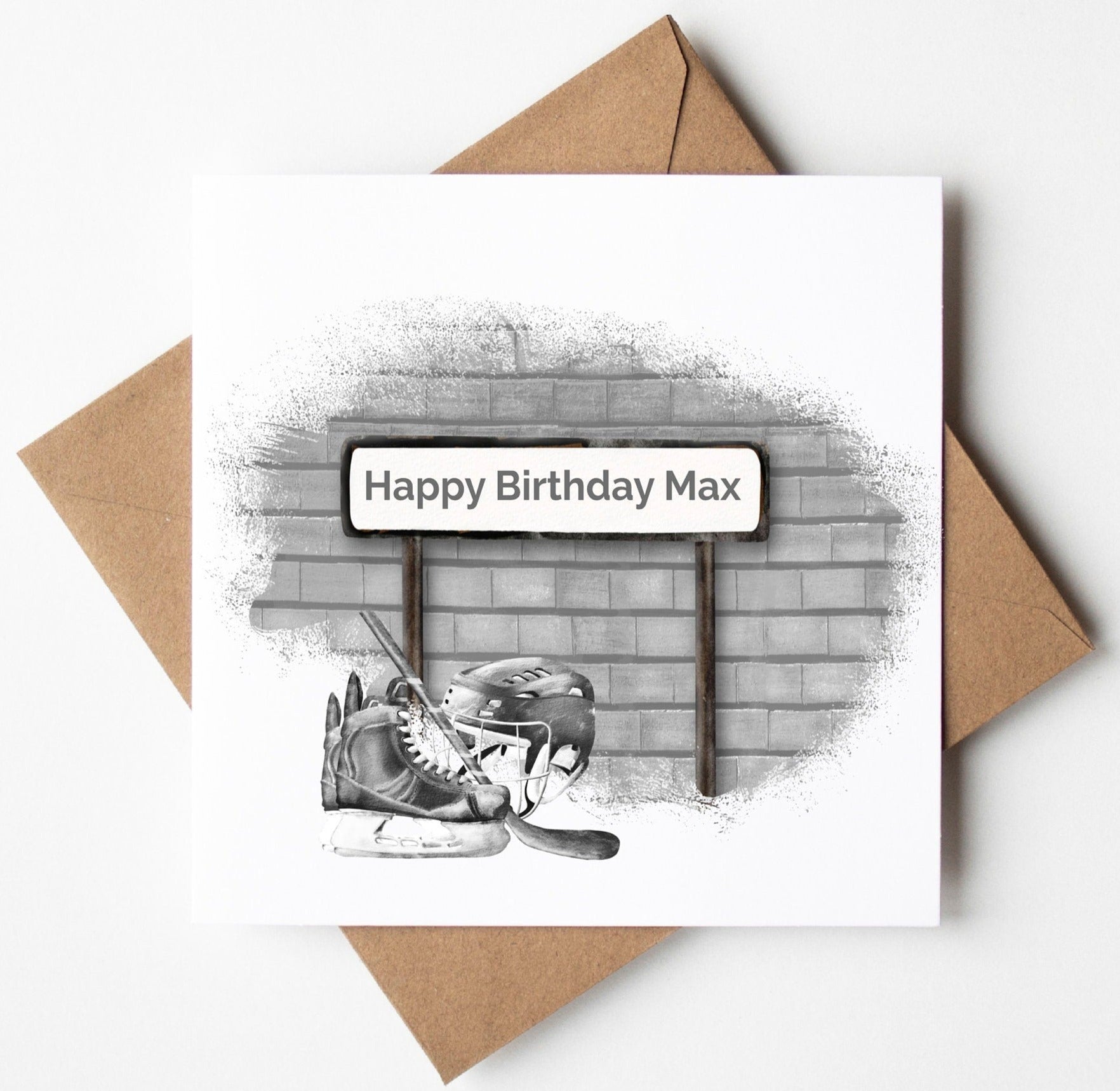 printable birthday cards hockey