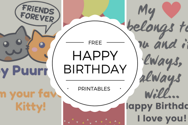 printable birthday cards love