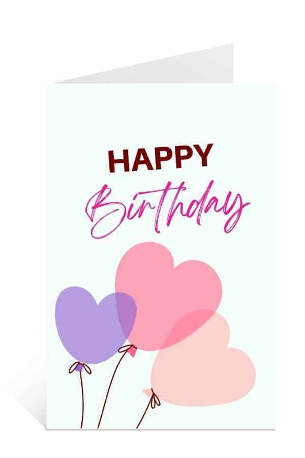 printable birthday cards romantic