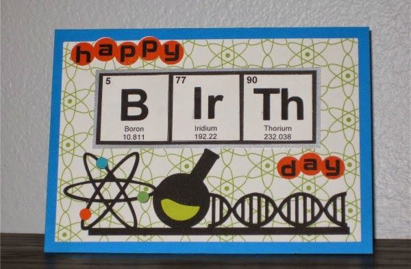 Science / Chemistry Birthday Card - Boron + Iridium + Thorium