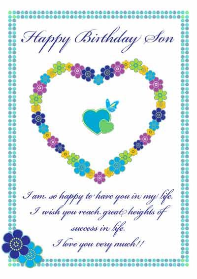 Birthday Cards For Son - 6 Free PDF Printables | Printablee