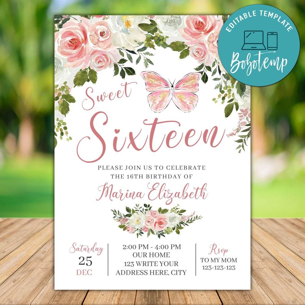 printable birthday cards sweet 16