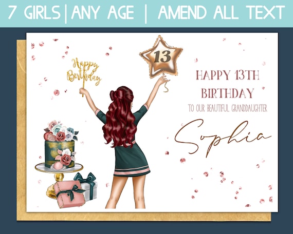 printable birthday cards teenage girl