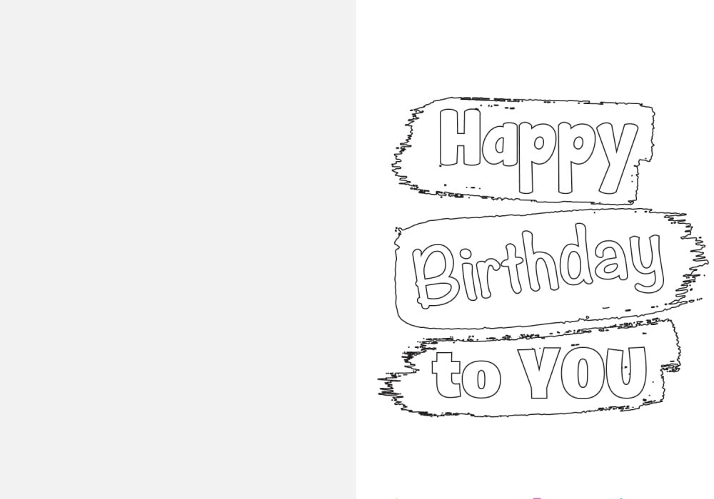 printable birthday cards that can be colored