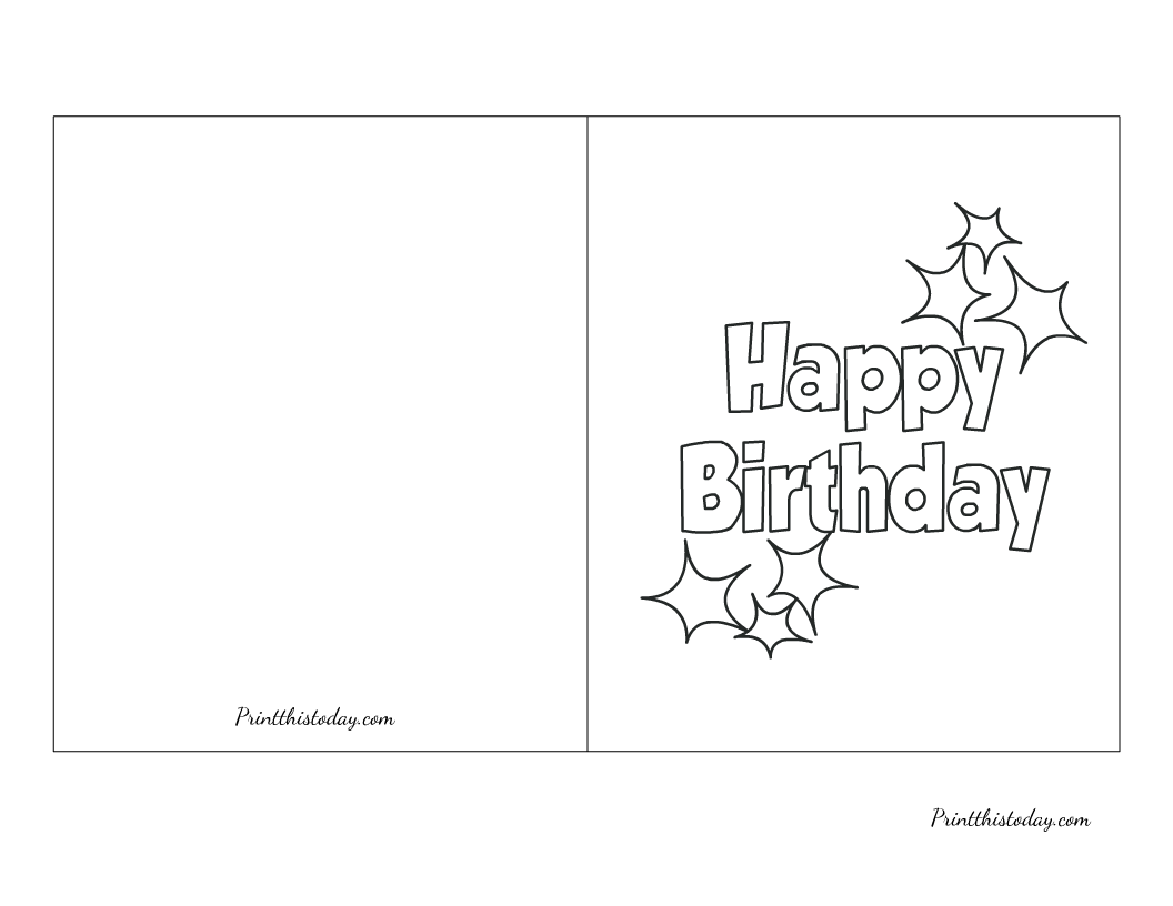 printable birthday cards that can be colored