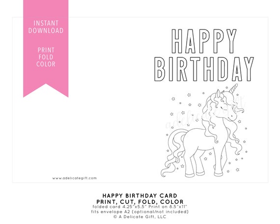printable birthday cards that can be colored