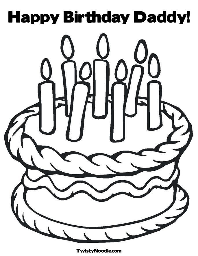 printable birthday cards to color for daddy