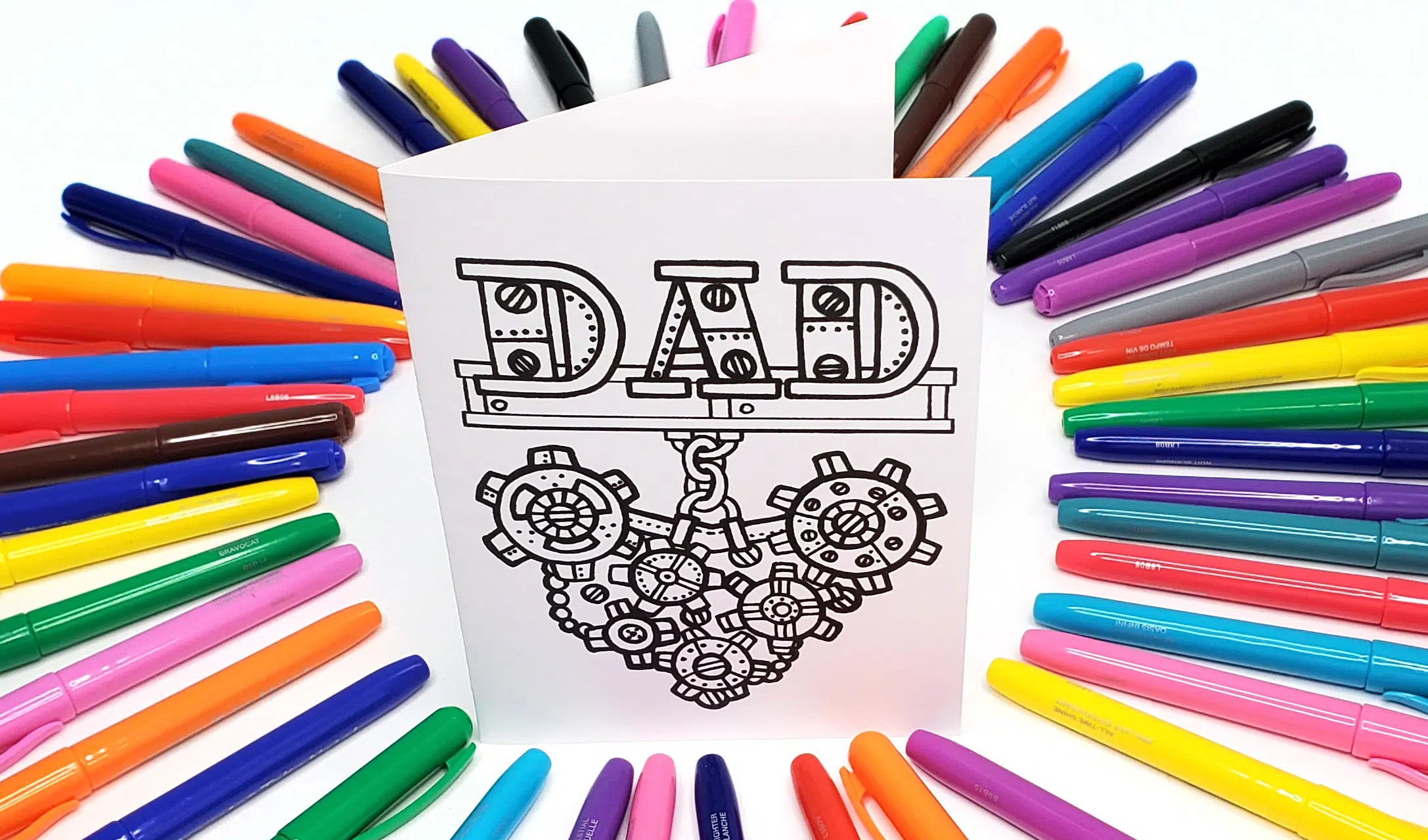 printable birthday cards to color for daddy