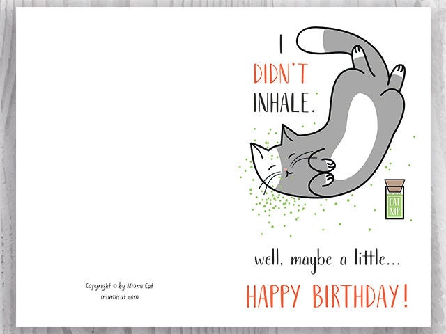 printable birthday cards with cats
