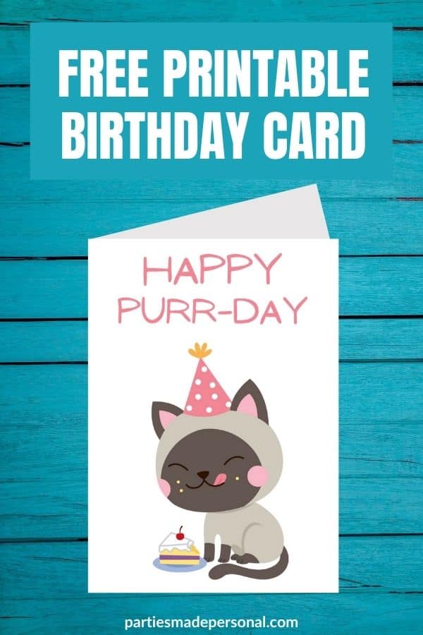 printable birthday cards with cats