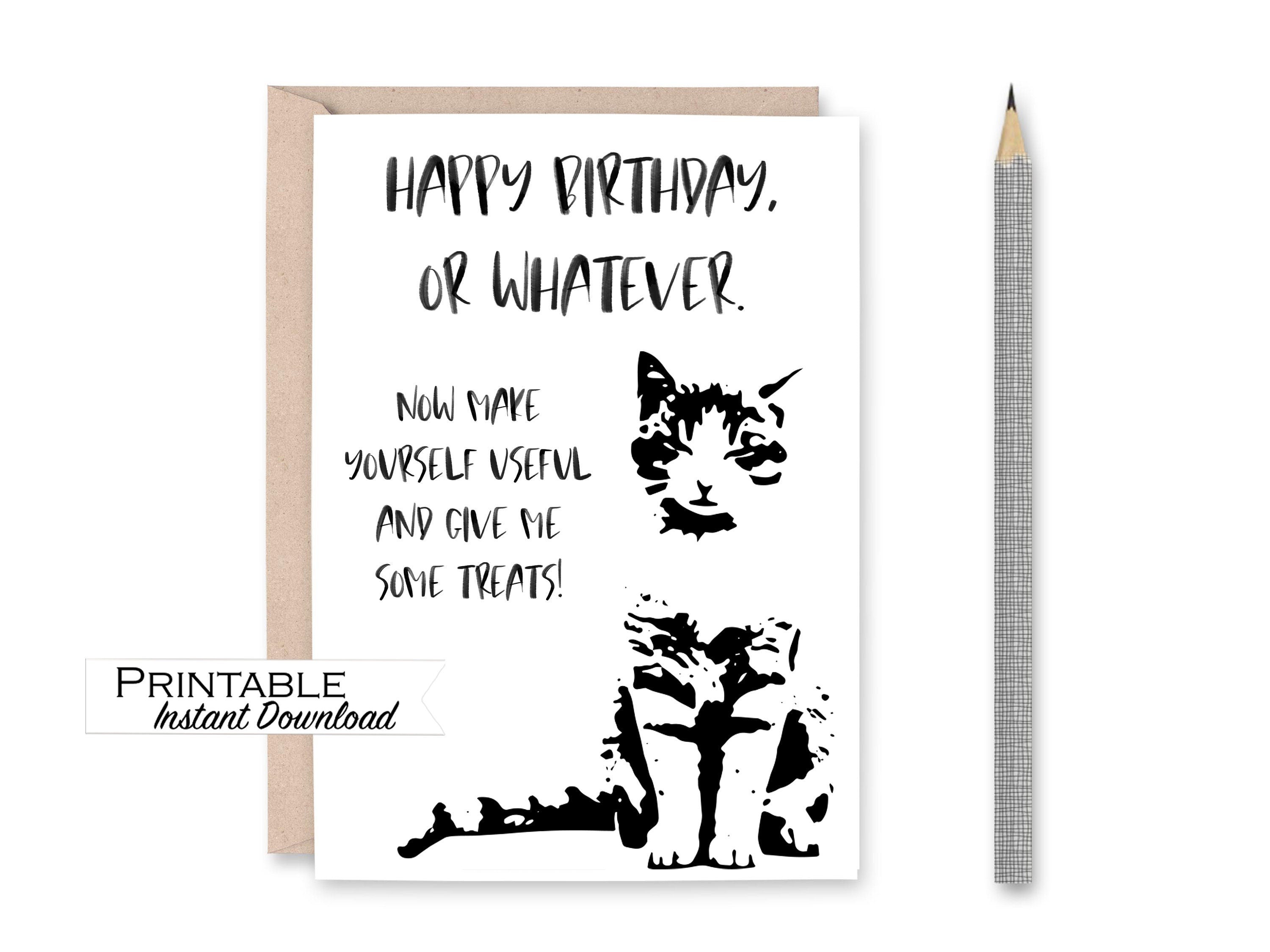 printable birthday cards with cats