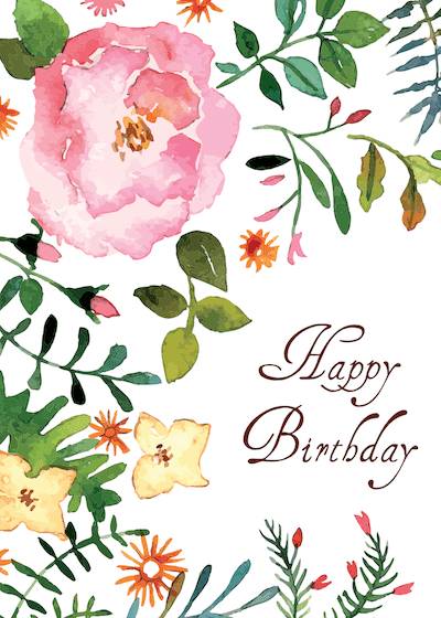 printable birthday cards with flowers