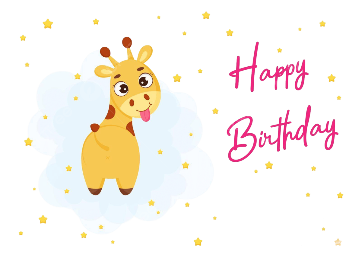 printable birthday cards with giraffes