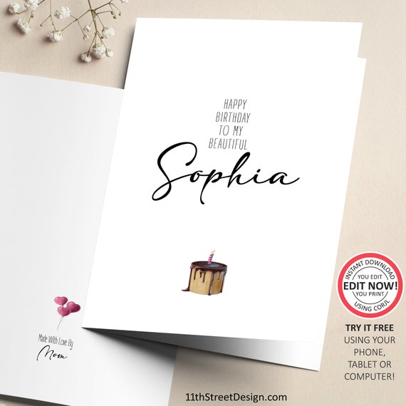 printable birthday cards with name