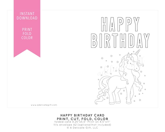 printable birthday cards you can color