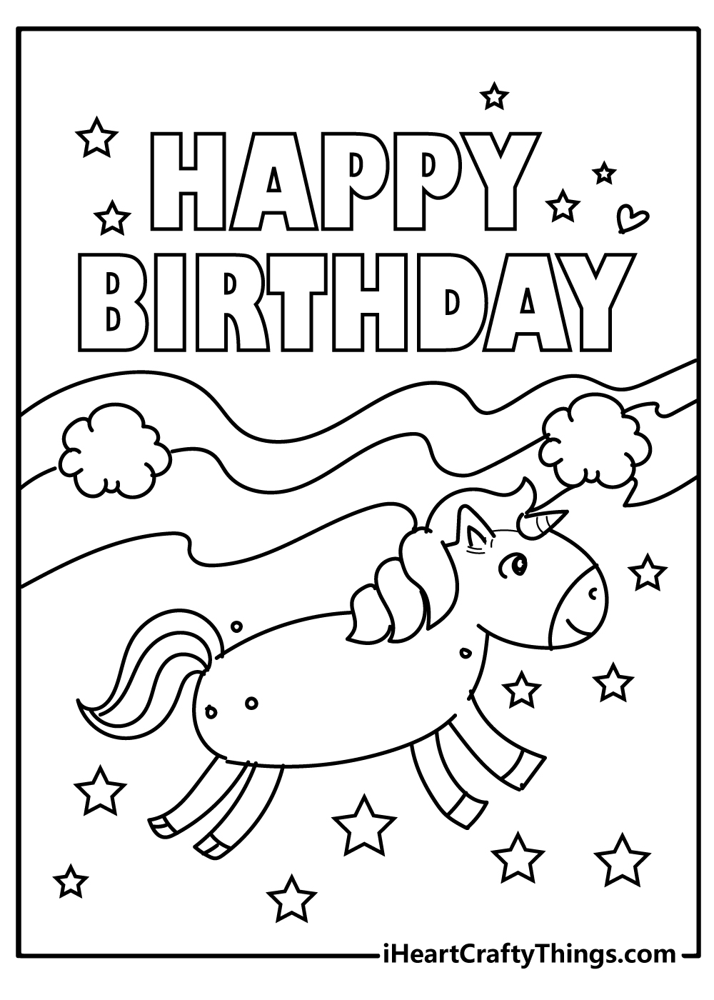 printable birthday cards you can color