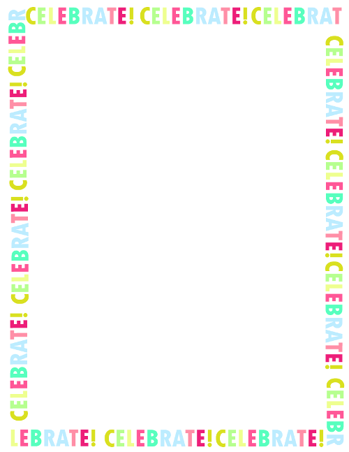 printable birthday invitation borders and frames