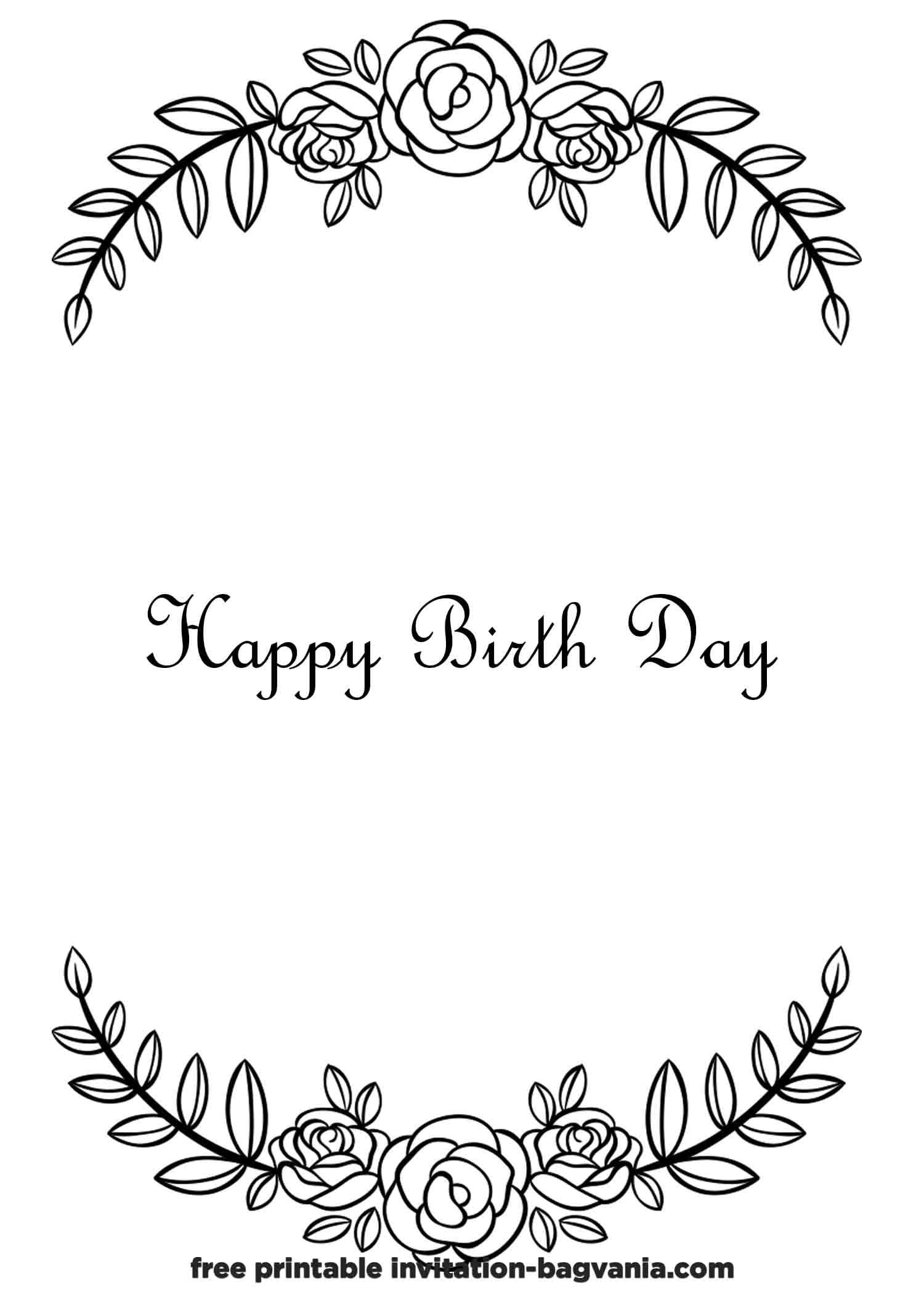FREE Black and White Birthday Invitation Templates | Bagvania