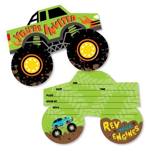 Big Dot Of Happiness Smash And Crash - Monster Truck - Shaped Fill ...