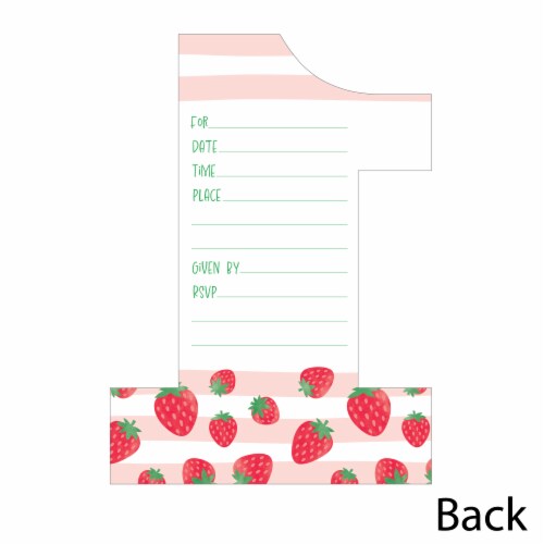 Big Dot of Happiness Berry 1st Strawberry Birthday Invitation ...