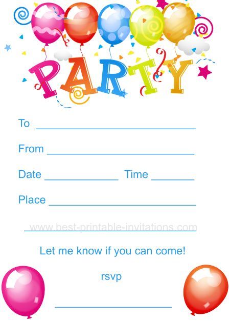 printable birthday invitation maker