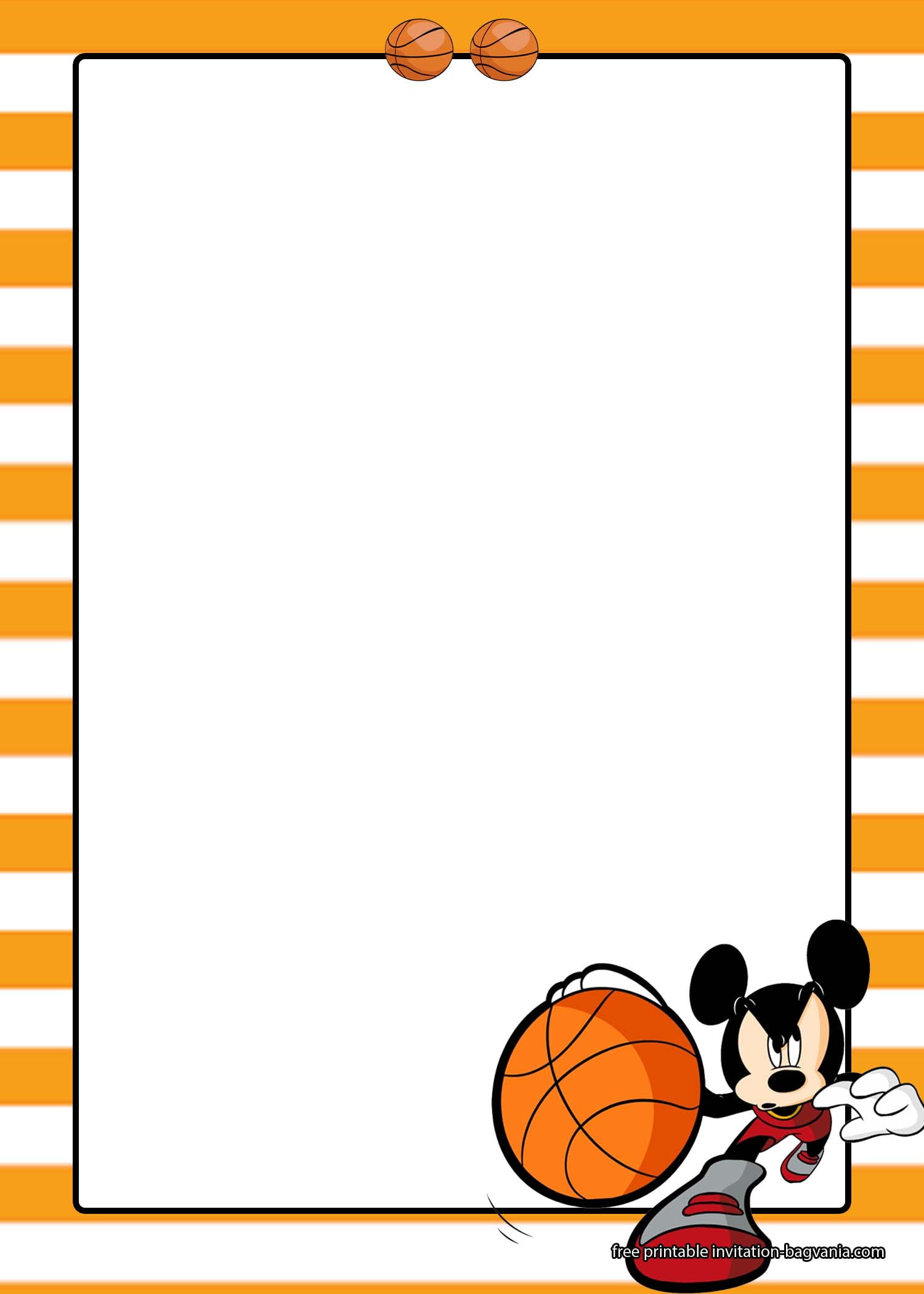 printable birthday invitations basketball