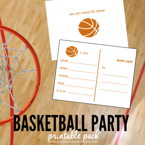 printable birthday invitations basketball