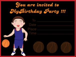 printable birthday invitations basketball