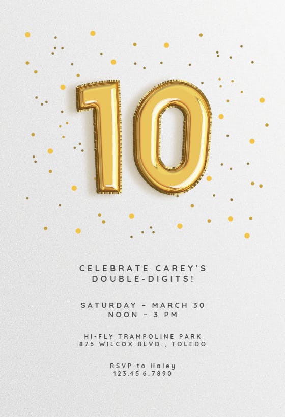 printable birthday invitations for 10 year old boy