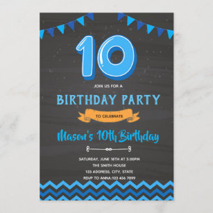 printable birthday invitations for 10 year old boy