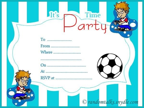 printable birthday invitations for boy free