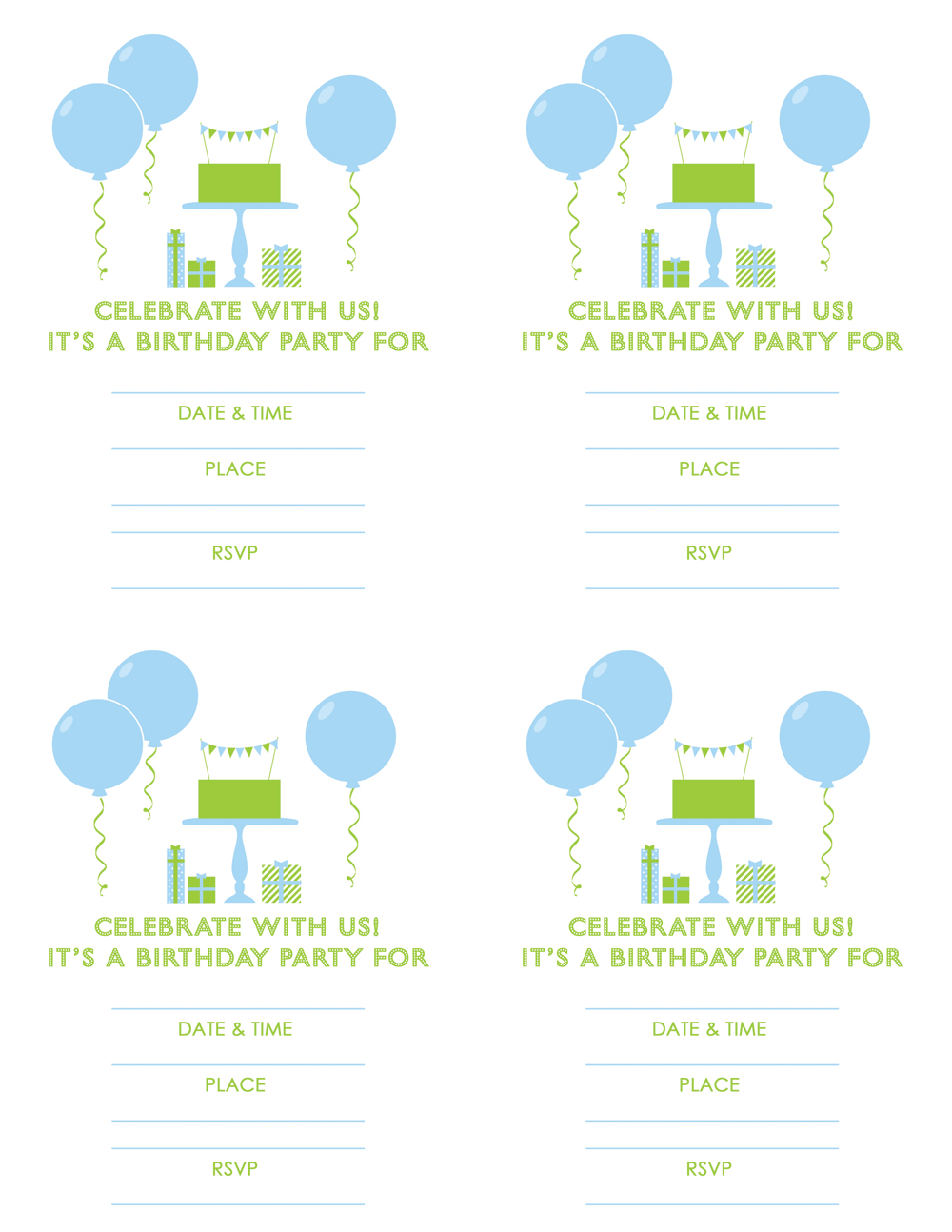 printable birthday invitations for boy free