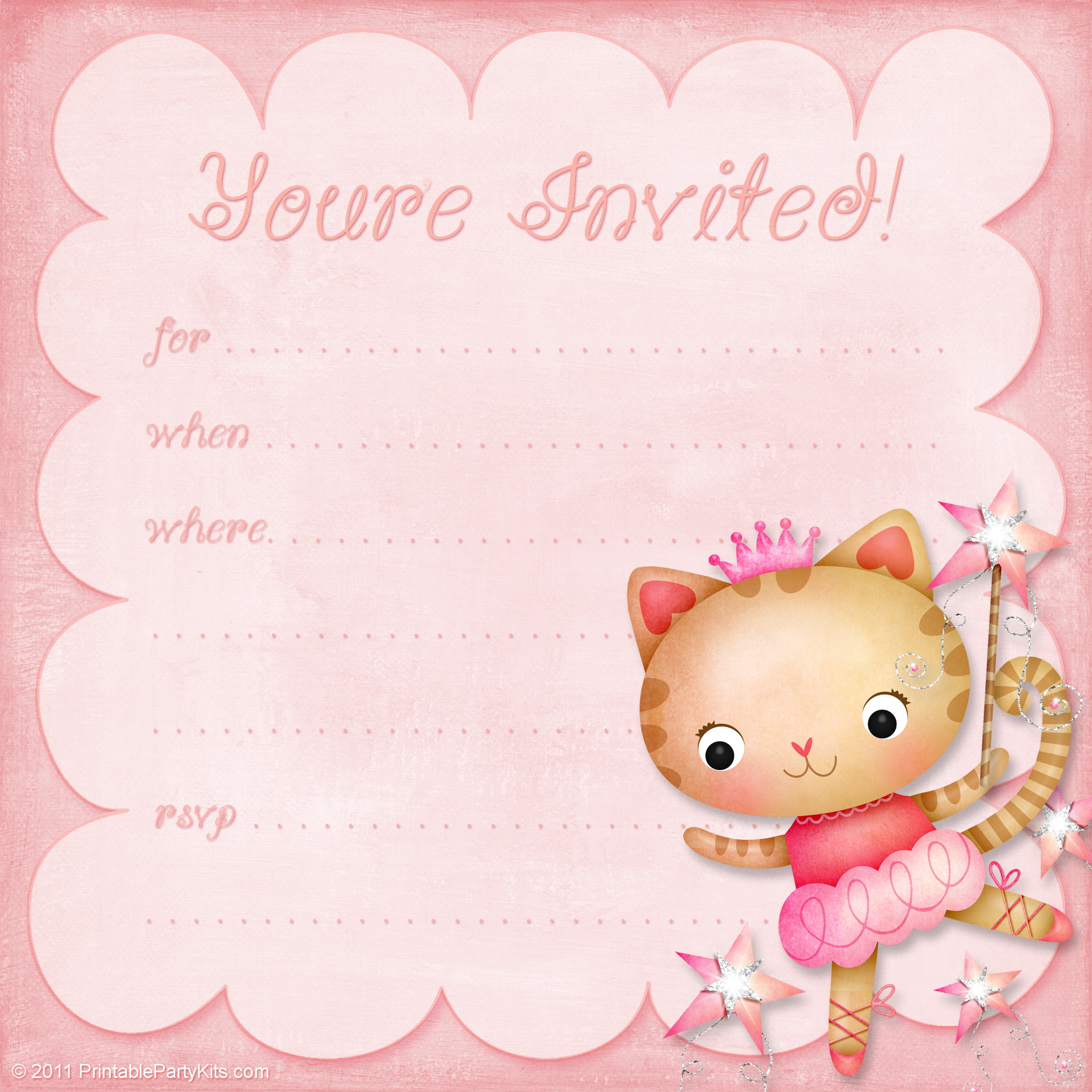 printable birthday invitations for girl