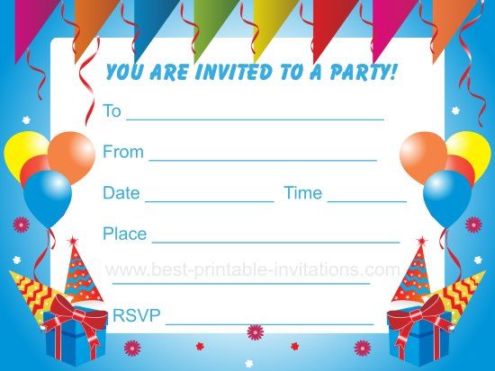 Birthday Party Invitations For Kids