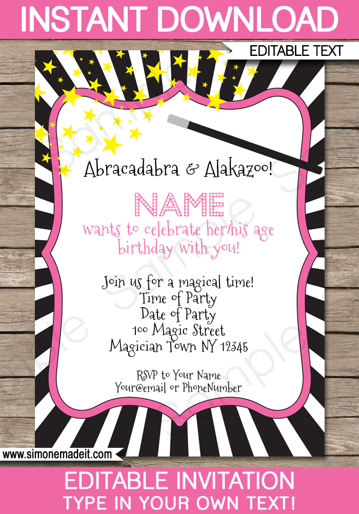 printable birthday invitations for tweens